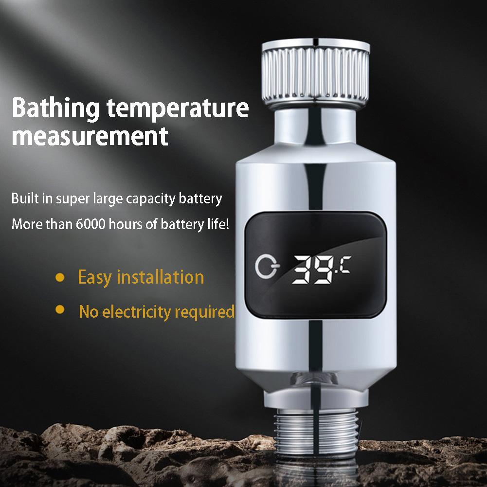 Kitchen Appliances Video - LEDデジタルシャワー温度計 電気温度モニター LEDディスプレイ 360 ° 家庭用キッチン・バスルーム向け回転スクリーン