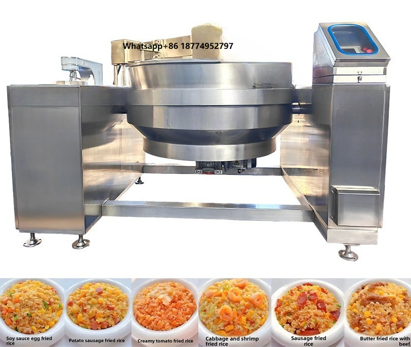Rice Cooker - レストランの厨房で使用できる、電気加熱式の自動炒飯機。傾斜機能付き回転式。