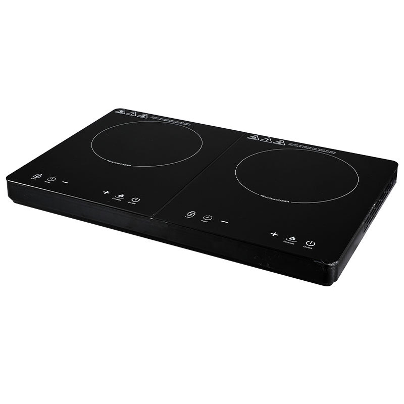 Induction Cooktop Portable - ポータブルIHクッキングヒーター セラミックプレート タッチコントロール 3500W デュアルエレメント 家庭用電磁調理器