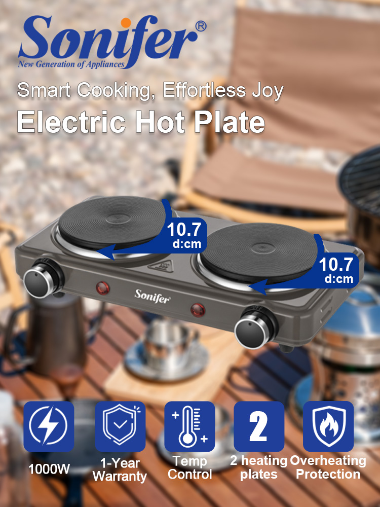 ダブルバーナー電気ストーブ Sonifer SF-3068  - Induction Cooktop Portable のレビューと価格