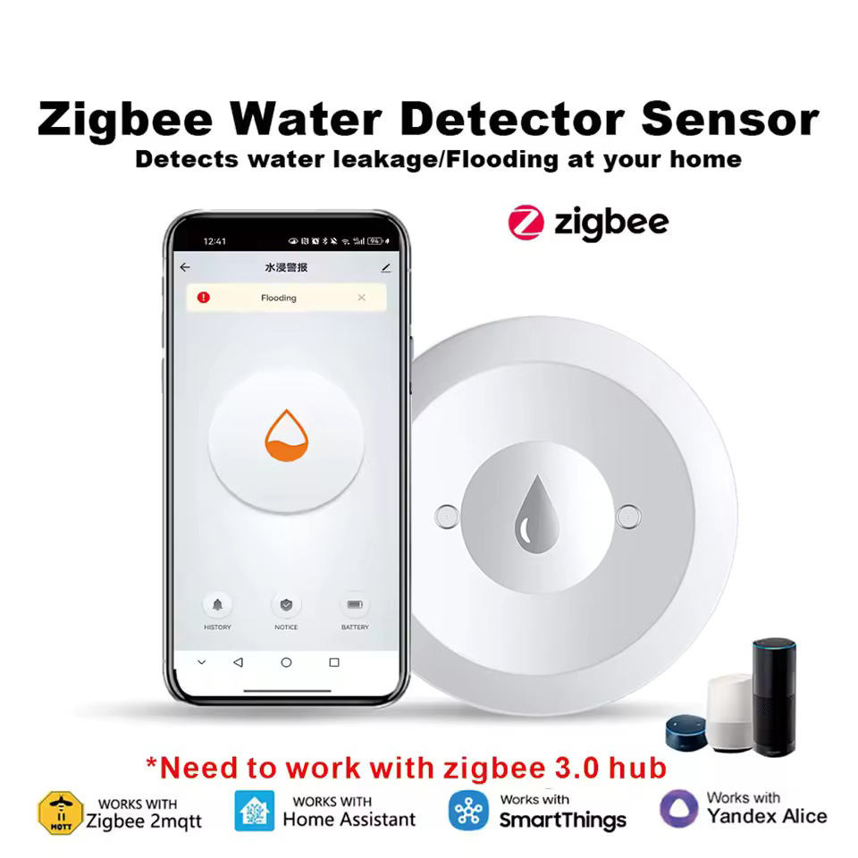 Zigbee水漏れセンサー、キッチン/バスルーム用アプリ遠隔 - Kitchen Appliances Video のレビューと価格