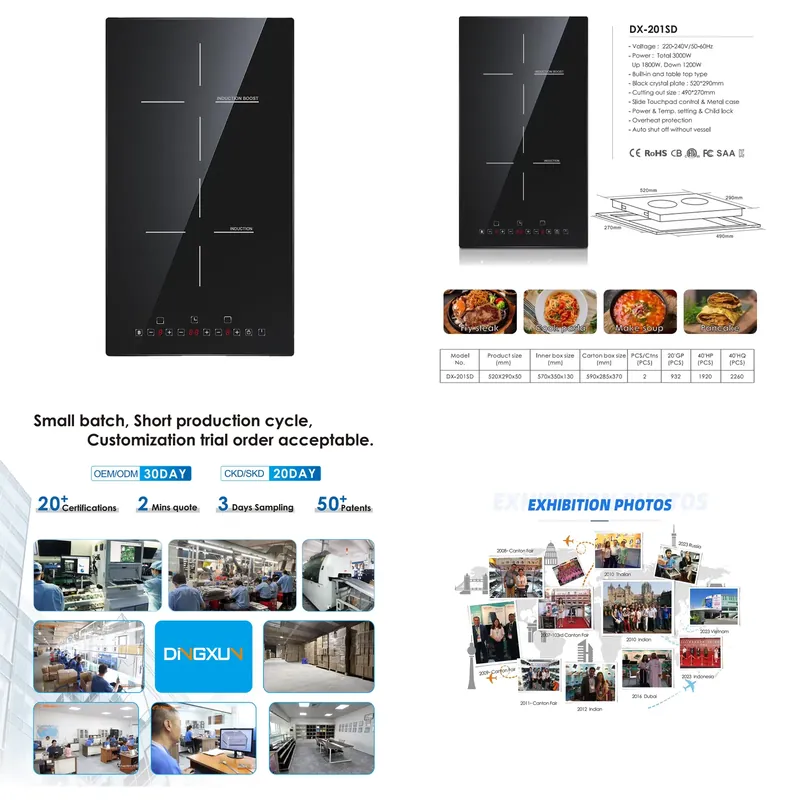 高効率2口電気IHクッキングヒーター工場価格キッチン卓上型I - Induction Cooker のレビューと価格