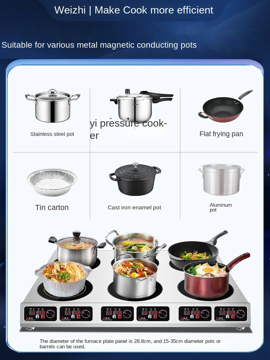 業務用IHクッキングヒーター、多口式、3500Wの高出力、4 - Induction Cooker のレビューと価格